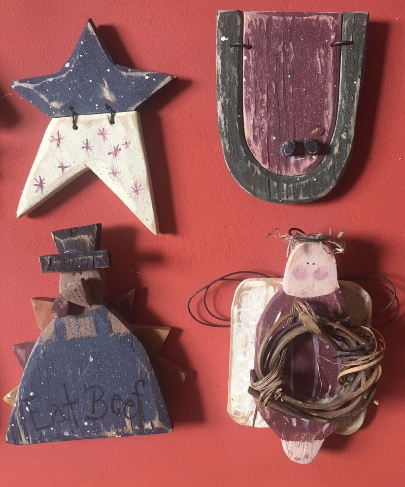 Home Message Board Chalk Cork Magnetic Interchangable Holiday Shapes Rustic - Image 4 of 4