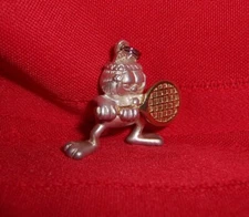 Gorgeous Garfield Tennis 50% OFF NOW Charm Pendant Silver with Gold Highlights
