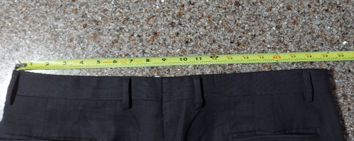 Baroni Super 150's Gray Flat Front Unhemmed Dress Pants Men 38 - Picture 16 of 20