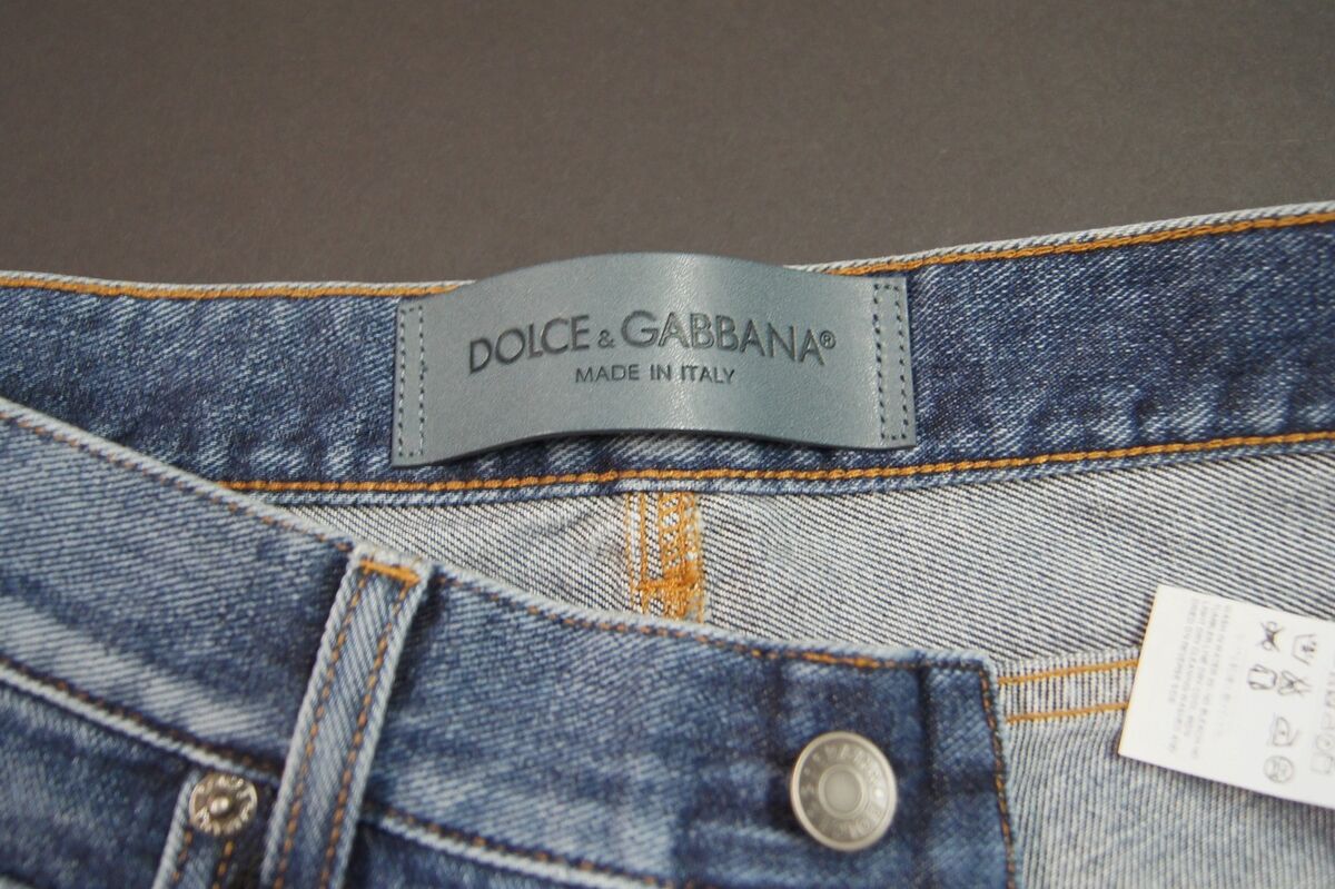 DOLCE&GABBANA 14 Gold Slim Fit Distressed Blue Jeans G6LBLD DOLCE&GABBANA 14 Gold Slim Fit Distressed Blue Jeans G6LBLD