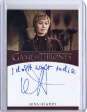 Game Of Thrones Complete Inscription Autograph Card, Lena Headey / Cersei