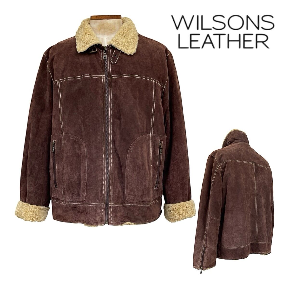 Vintage WILSONS LEATHER M JULIAN Mens XL Suede Jacket Sherpa Vintage WILSONS LEATHER M JULIAN Mens XL Suede Jacket Sherpa