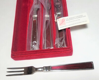 Towle Stainless Steel Enamel Cocktail Fork (Set of Four) | eBay