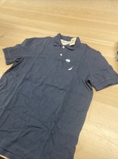 Nautica Classic Fit Deck Polo KR8100 Navy Anchor Size Small