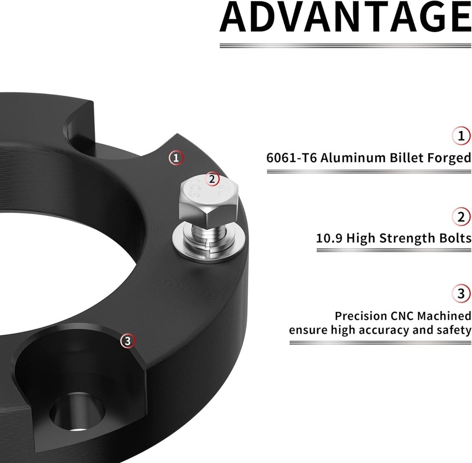 3" Front Leveling Lift Kit For Toyota Tacoma, 4Runner, FJ Cruiser (2003-2023)