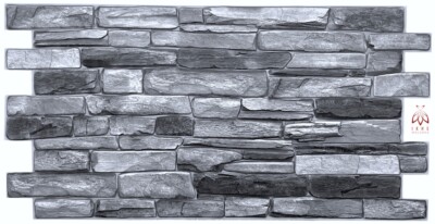 9,2qm/20St.3D PVC FLIESEN Wandpaneele Wandverkleidung PVC-Verkleidung GREY STONE