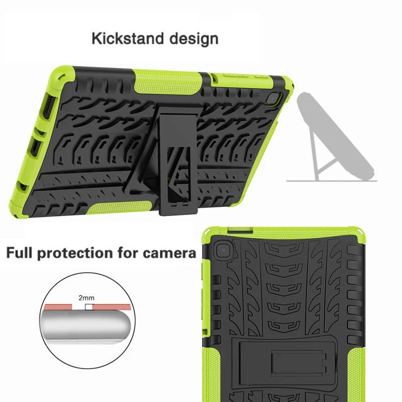 Funda protectora resistente a prueba de golpes con soporte para tablet Samsung Galaxy Tab A A7 A8 A9 Plus Foto 3 de 4
