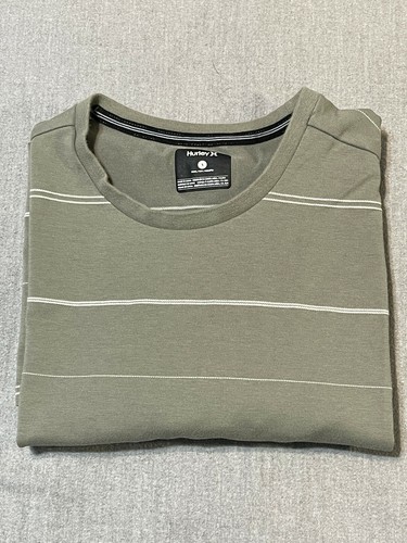 HURLEY - Men's T-Shirt Short Sleeve - Size S - SMALL - Green - Striped - NWOT - Picture 5 of 12
