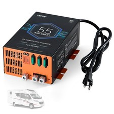 RV Converter,55 Amp,110V AC to 12V DC RV Power Converter Battery Charger w/4 Sta