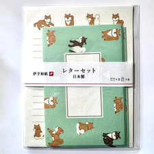 Set lettere giapponese Shiba Inu carino cancelleria made in Japan busta di carta washi