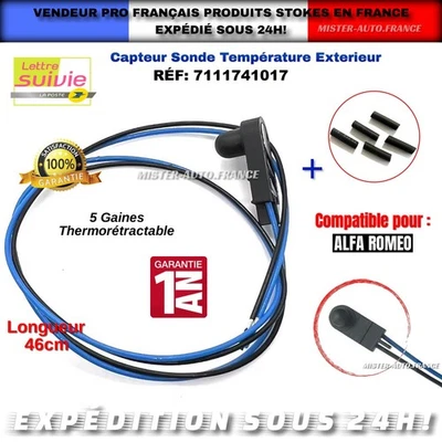 CAPTEUR TEMPÉRATURE EXTÉRIEUR SONDE RÉTROVISEUR ✅COMPATIBLE ALFA ROMEO GIULIETTA - Photo 1/4
