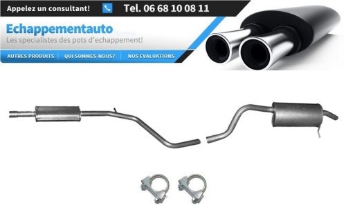 Ligne d'échappement en acier aluminisé premium pour Dacia Dokker 1.2 TCe de 2012