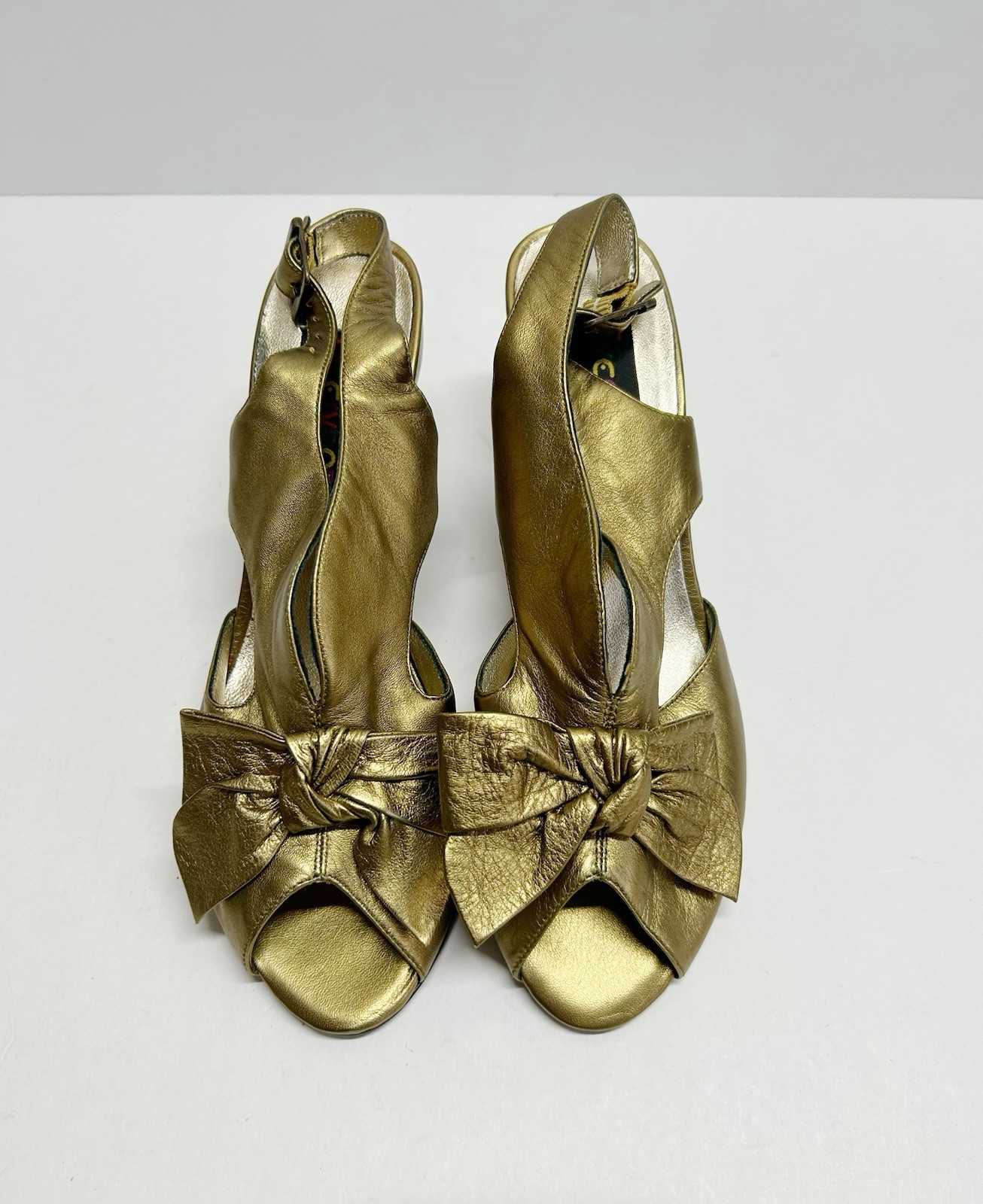 APL Sandalo Everybody BZ Moda pelle oro fiocco punta aperta tacco misura 39 5 9