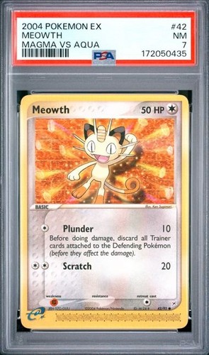 Meowth graded PSA 7 for sale on eBay