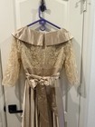 Champagne A-line Mother Of The Bride Formal Evening Gown Floor Length, w/pockets — photo 4