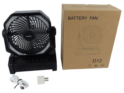 ADDACC D12 40000MAH 37WH RECHARGEABLE BATTERY POWERED HIGH VELOCITY PORTABLE FAN