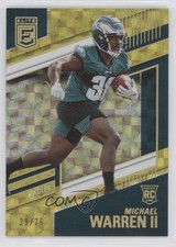 2022 Panini Donruss Elite Rookies Yellow 29/75 Michael Warren II #176 10k8