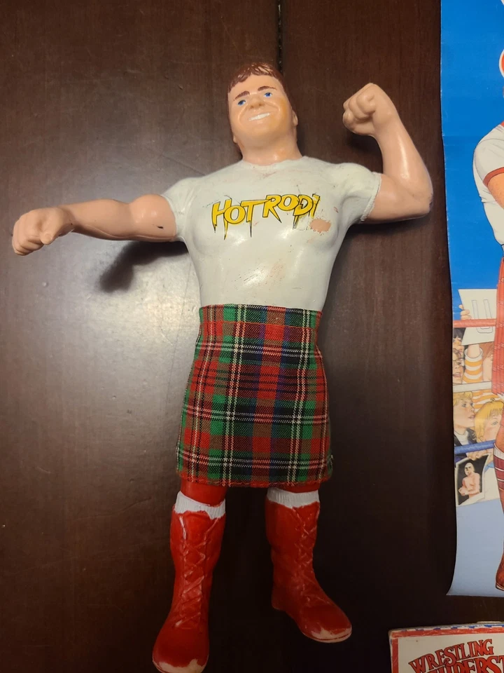 Figura de acción completa vintage 1984 LJN WWF Rowdy Roddy Piper Foto 2 de 4