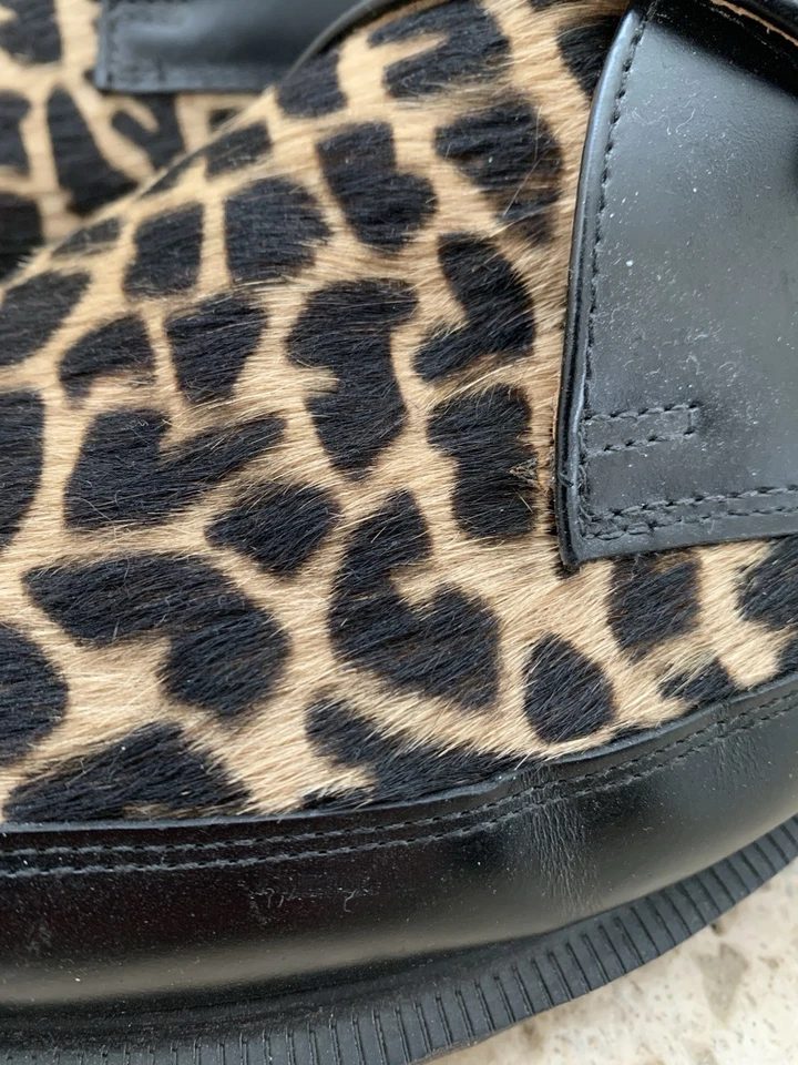 Dr Martens Hawley Monk Strap Pointed Toe Faux Animal Print Creepers, UK 11 - Image 3 of 4