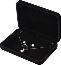 LETURE Large Velvet Jewelry Set Box, Big Ring Earring Pendant Gift Box