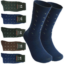 3-6 Pares Calcetines de Vestir de Algod n Media Pantorrilla 10-13 para Hombres