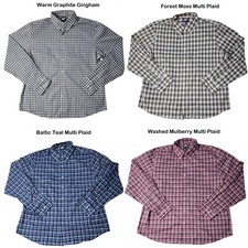 Lands' End Men's Performance Stretch Woven Long Sleeve Shirt