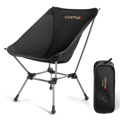 Camptime Portable Camping Chair Plus, Larger & Roomier, Compact and Lightweig...