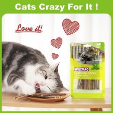 Silvervine Sticks for Cats Natural Catnip Kitten  Cat Chew Stick Toys Chew S...