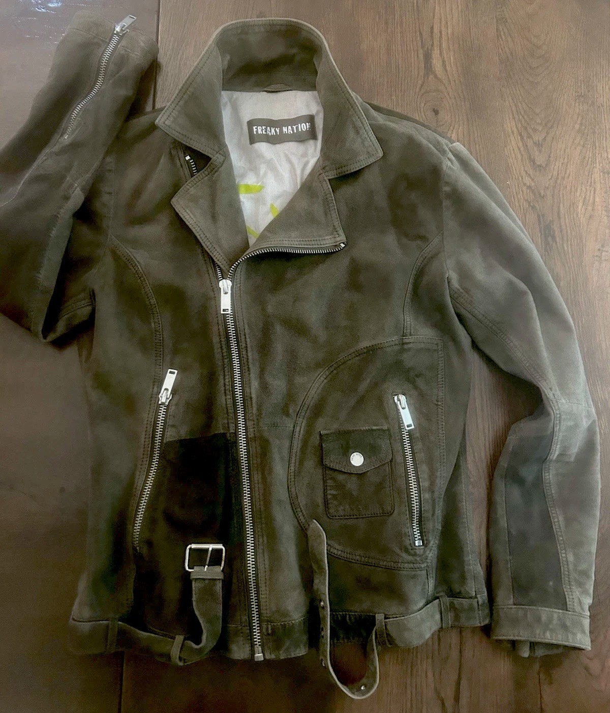 Soft Suede Leather Biker Moto Perfecto Outlaw Retro Race Belstaf Brando Motorcyc