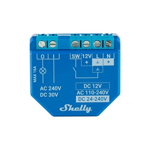 Produktbild von Stromverbrauch Messung Shelly Plus 1PM WLAN Schaltaktor 16A - 2 Stück Mit Bluetooth & Strommessung 16A WLAN Schalter