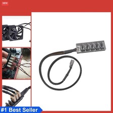 PWM Fan Hub 1 to 5 Splitter 4-Pin 12V Desktop Computer Case Fan Power Extension
