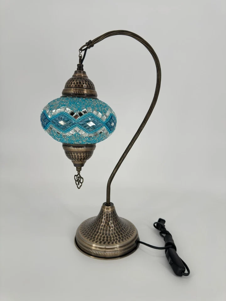 Lámpara de noche turca marroquí mosaico decoración del hogar moderna azul claro compra 2 ahorra 15% Foto 2 de 2