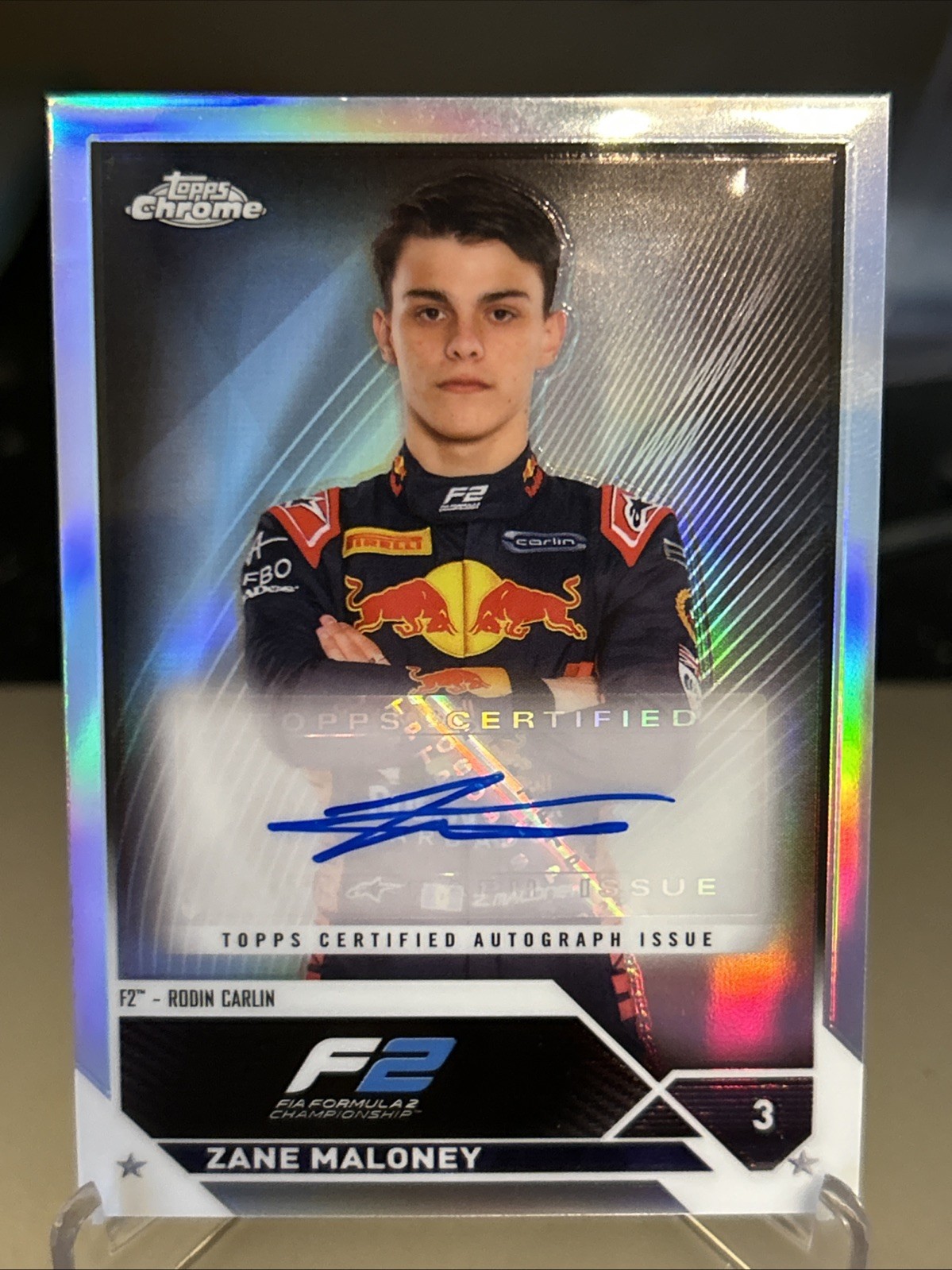 2023 Topps Chrome Formula 1 F2 Autograph #CAC-ZM Zane Maloney Refractor