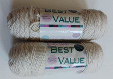 1 Skein Mary Maxim Yarn  Bonus Skein both Color Cottonwood