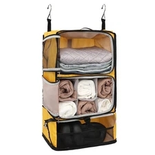 TABITORA Travel Portable Hanging Shelves Closet Organizer Packing Luggage Sto...