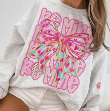 Sweet Valentine Love Script Hearts Cozy Graphic Sweatshirt