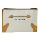 Balenciaga Canvas Beige Clutch Bag Purse Vintage Authentic