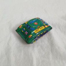 Rare 1960s VINTAGE LITHO Army Tank MADE IN JAPAN FRICTION 2 1/2" military toy