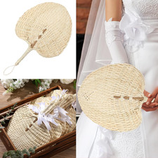 50 Handmade Boho Raffia Fans for Weddings  Summer Decor - Cooling Favors