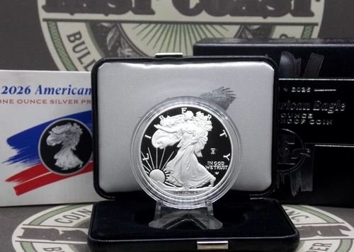 1776 - 2026 "W" Proof American SILVER Eagle *250th ANNIVERSARY* $1 Box & COA