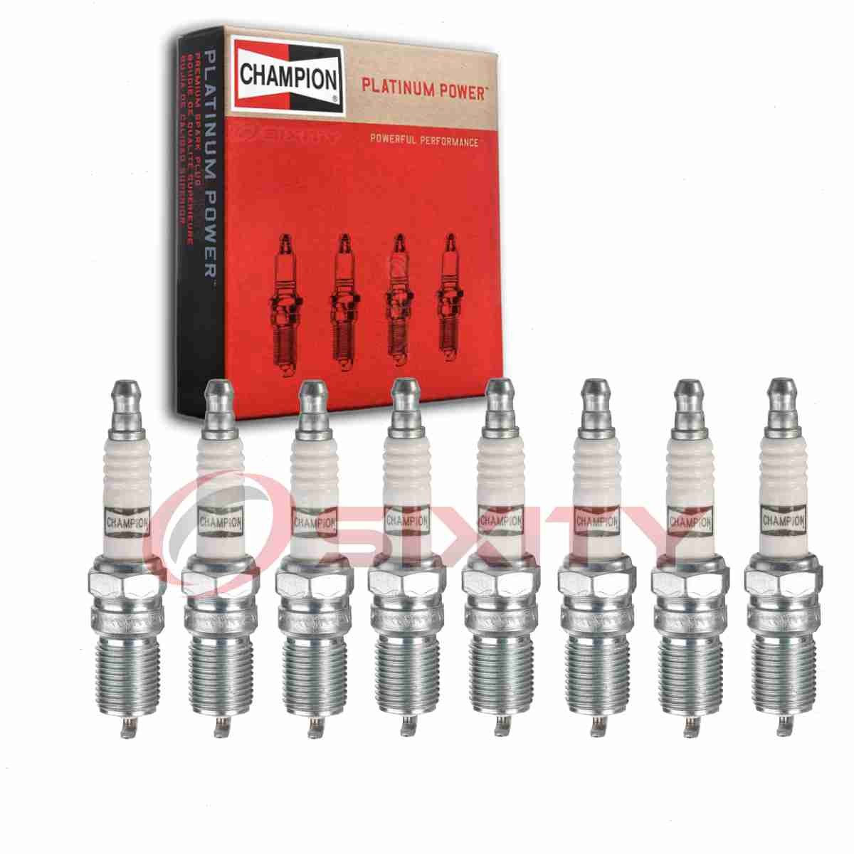 8 pc Champion Platinum Spark Plugs for 1996-1999 Chevrolet K1500 5.0L 5.7L um