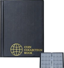 Coin Flip Holder Albums - 120 Pockets 2X2 Inches Coin Storage Books for Coin