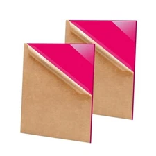 2 Pack 12'' x 16'' Opaque Pink Acrylic Sheet, 3mm Thick Acrylic Plastic Sheets 