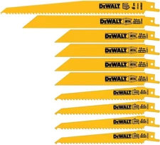 DEWALT Reciprocating Saw Blades, 10 Piece Combination Set, Various Sizes (DW4898