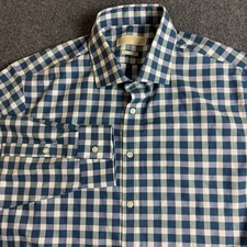 Michael Kors Men  s Gingham XL 17, 32/33 - Non Iron Button Down Shirt Cotton