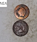 1876+1909 Indian Head Penny Cent Set/Lot ~ 2 Coins ~ ZIL91