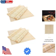 4 Pack Bamboo Sushi Rolling Mat, Sushi Roll Maker 9.5" x 9.6"