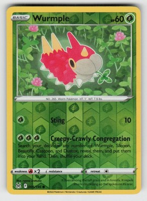 Reverse Holo Wurmple 006/196 Common Lost Origin Near Mint