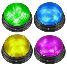 Recordable Answer Buzzers - Set of 4, Personalized Sound, Game Show Buzzers f...