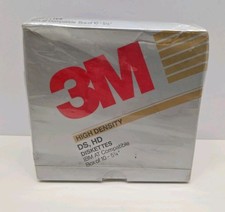3M 5.25" Inch DS, HD Double Sided High Density Floppy Diskettes 10-Pack Sealed